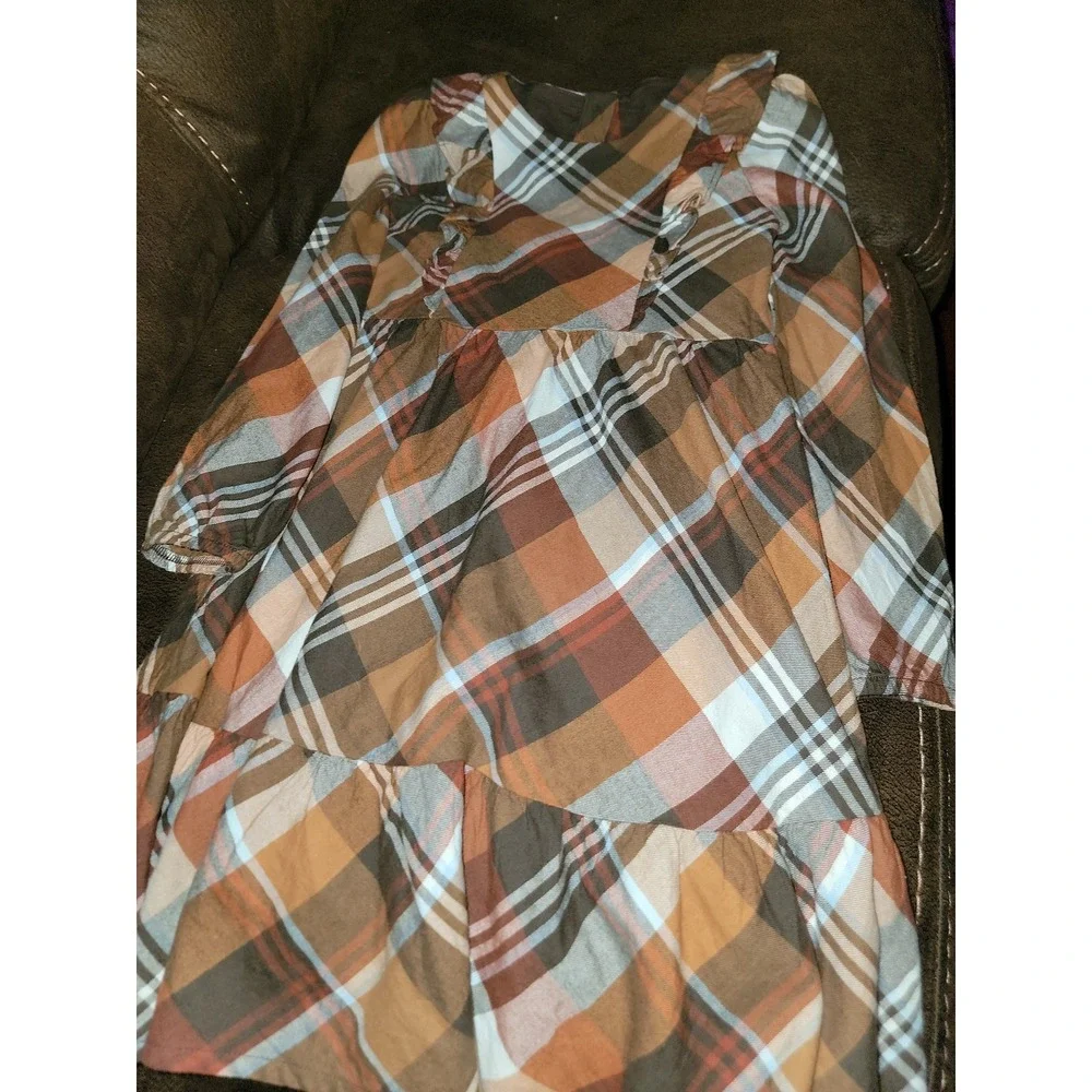 Gymboree Montana mountain plaid‎ dress size 7